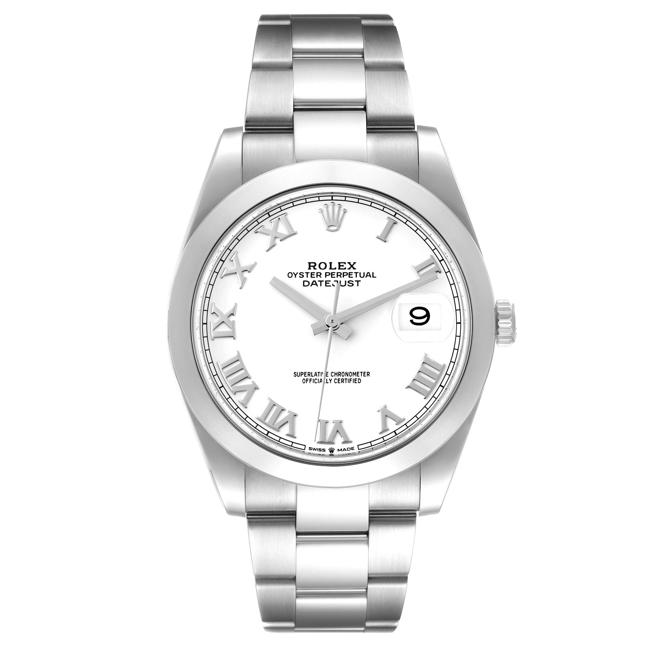 18062494 rolex datejust 41 white dial stainless steel mens watch 126300 unworn 53751 f58da scaled