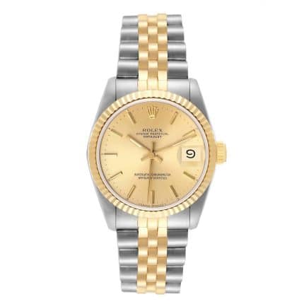 18062792 RolexDatejust31mm2Tone18kYellowGold StainlessSteelChampagneDialJubileeWatch68273