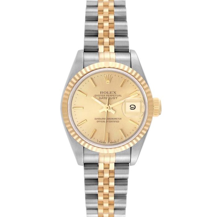 18062807 RolexDatejust26mm2 Tone18kYellowGold StainlessSteelChampagneDialFlutedBezelJubileeBandWatch69173 45cc6bb2 75c7 4a21 8f86 5f3d0d30ba92