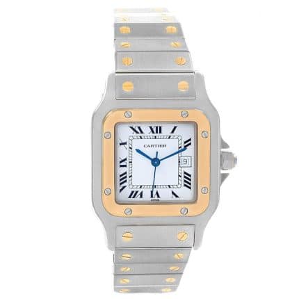 18114078 cartier santos galbee steel yellow gold automatic mens watch 1172961 215448 be4551 md