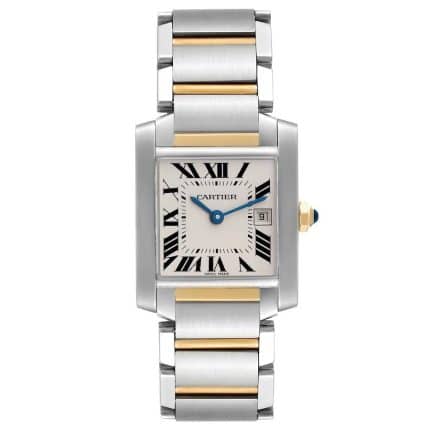 18115453 CartierTankFrancaise30.0x25.0mmWhiteDial2 TONE18KYellowGold StainlessSteelWatch2465