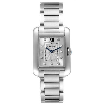 18115480 cartier tank anglaise medium steel diamond ladies watch w4ta0004 unworn 37630 c642e8e793 md