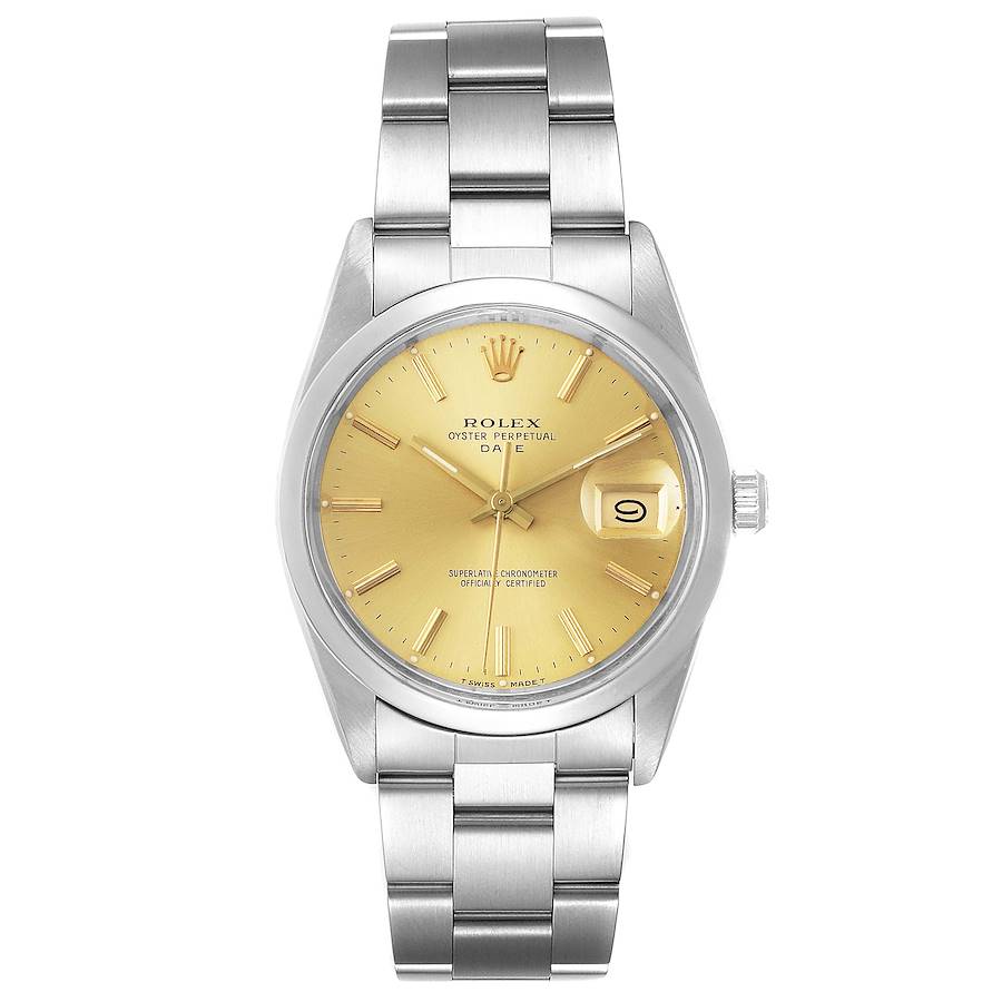 18129203 rolex date stainless steel champagne dial vintage mens watch 15000 31909 4b81262a47 md