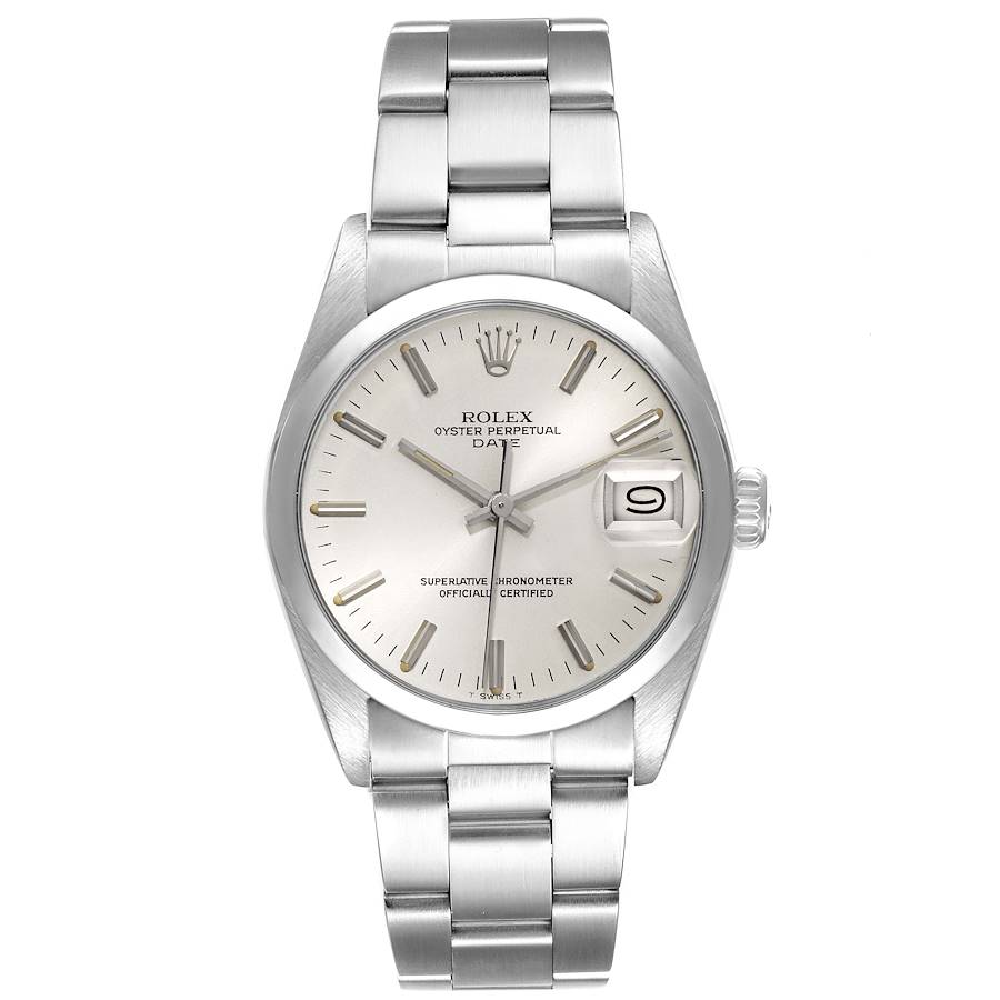 18129204 rolex date stainless steel silver dial vintage mens watch 15000 59127 efd9afd4b5 md