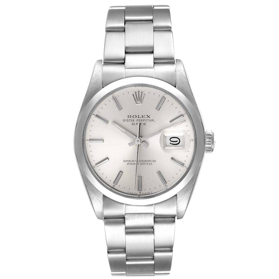 18129205 rolex date stainless steel silver dial vintage mens watch 15000 box papers 44990 63b72cca20 md