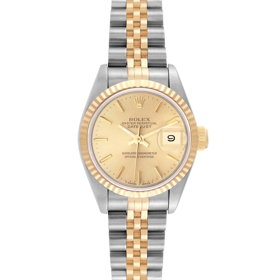 18230126 RolexDatejust26mm2 Tone18kYellowGold StainlessSteelChampagneDialFlutedBezelJubileeBandWatch69173 45cc6bb2 75c7 4a21 8f86 5f3d0d30ba92