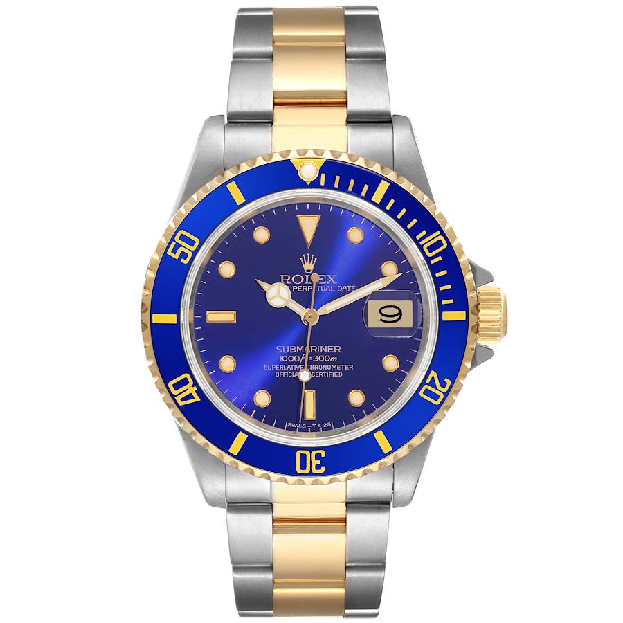 18240335 rolex submariner blue dial steel yellow gold mens watch 16613 63228 f4b36 md