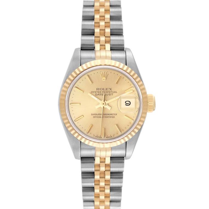18259523 RolexDatejust26mm2 Tone18kYellowGold StainlessSteelChampagneDialFlutedBezelJubileeBandWatch69173 45cc6bb2 75c7 4a21 8f86 5f3d0d30ba92