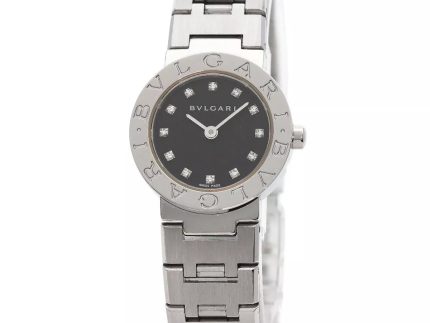 Bvlgari23mmStainlessSteelBlackFactoryDiamondDialWatchBBL26S