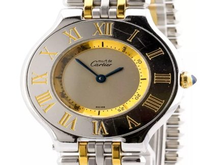 CartierMustde28mm2ToneYellowGold StainlessSteelWatch1330