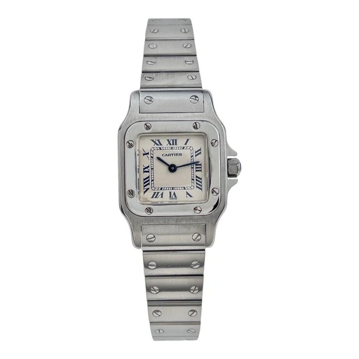 CartierSantosGalbee24mmSilverDialStainlessSteelWatch1565