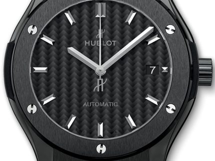 HublotClassicFusion45mmCeramicBlackDialRubberStrapWatch511.CM.1771.RX