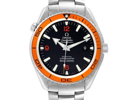 OmegaSeamasterPlanetOcean45mmBlackDialOrangeBezelStainlessSteelWatch2208.50.00