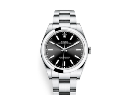 Rolex39mmoysterperpetualSSblackdial