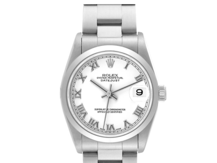 Rolex Datejust 31mm Stainless Steel White Roman Dial Oyster