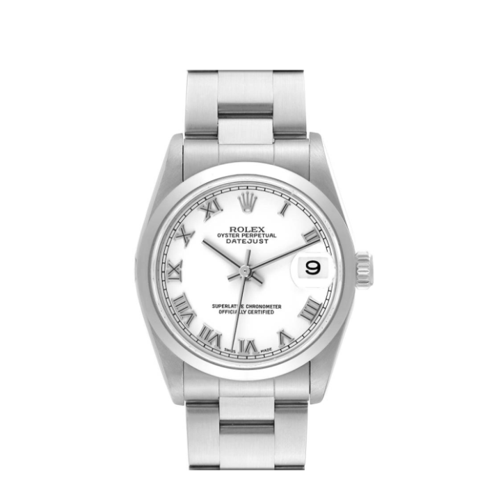 Rolex Datejust 31mm Stainless Steel White Roman Dial Oyster