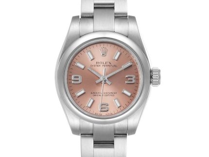 RolexOysterPerpetual26mmStainlessSteelPinkDialOysterWatch176200