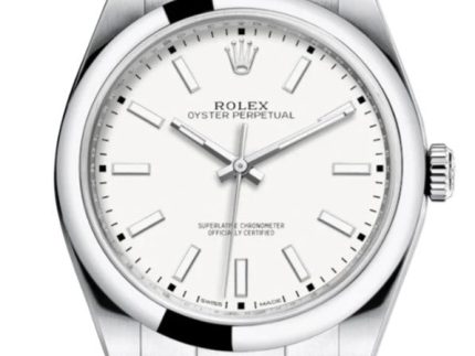 RolexOysterPerpetual39mmIvoryDialOysterStainlessSteelWatch114300