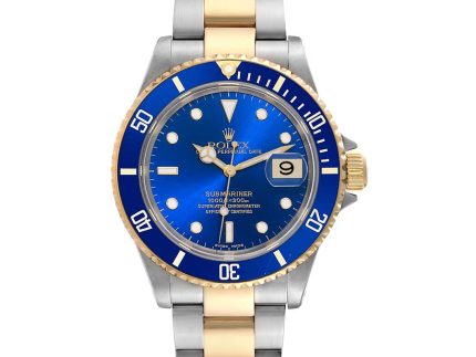 RolexSubmarinerDate40mm2 Tone18kYellowGold StainlessSteelBlueBezel DialOysterSteelWatch16613