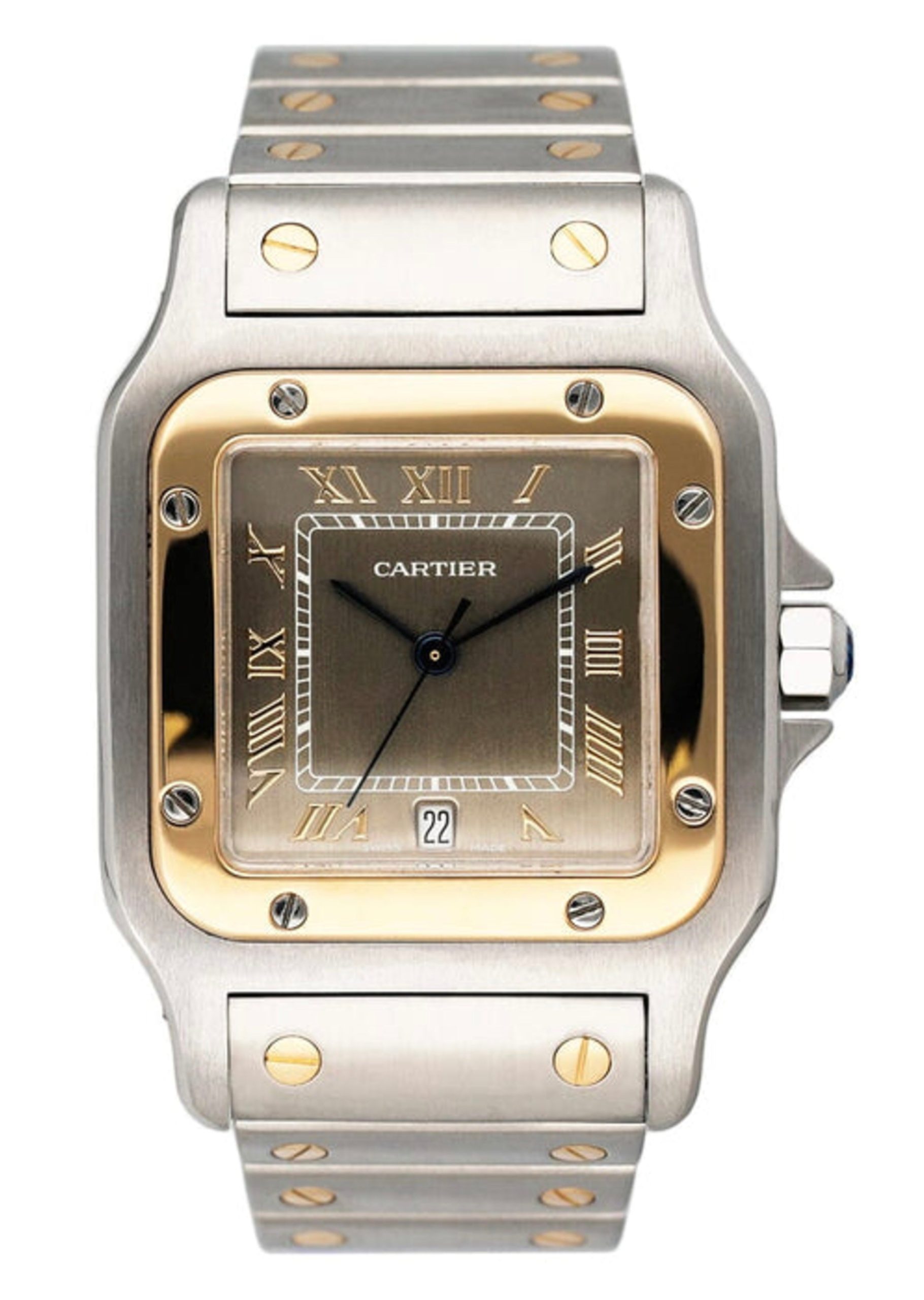 cartier santos galbee w20030c4 gray dial two tone watch 718032 1 2 scaled