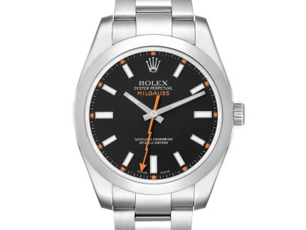 rolex milgauss black dial steel mens watch 116400 59576 2ba62 scaled