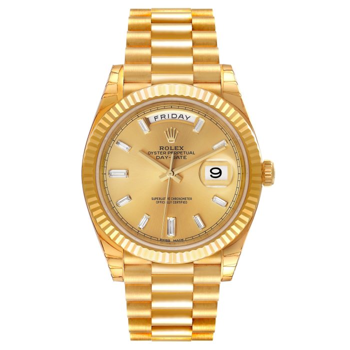 rolex president day date 40 yellow gold diamond mens watch 228238 box card 42647 e9b44 scaled