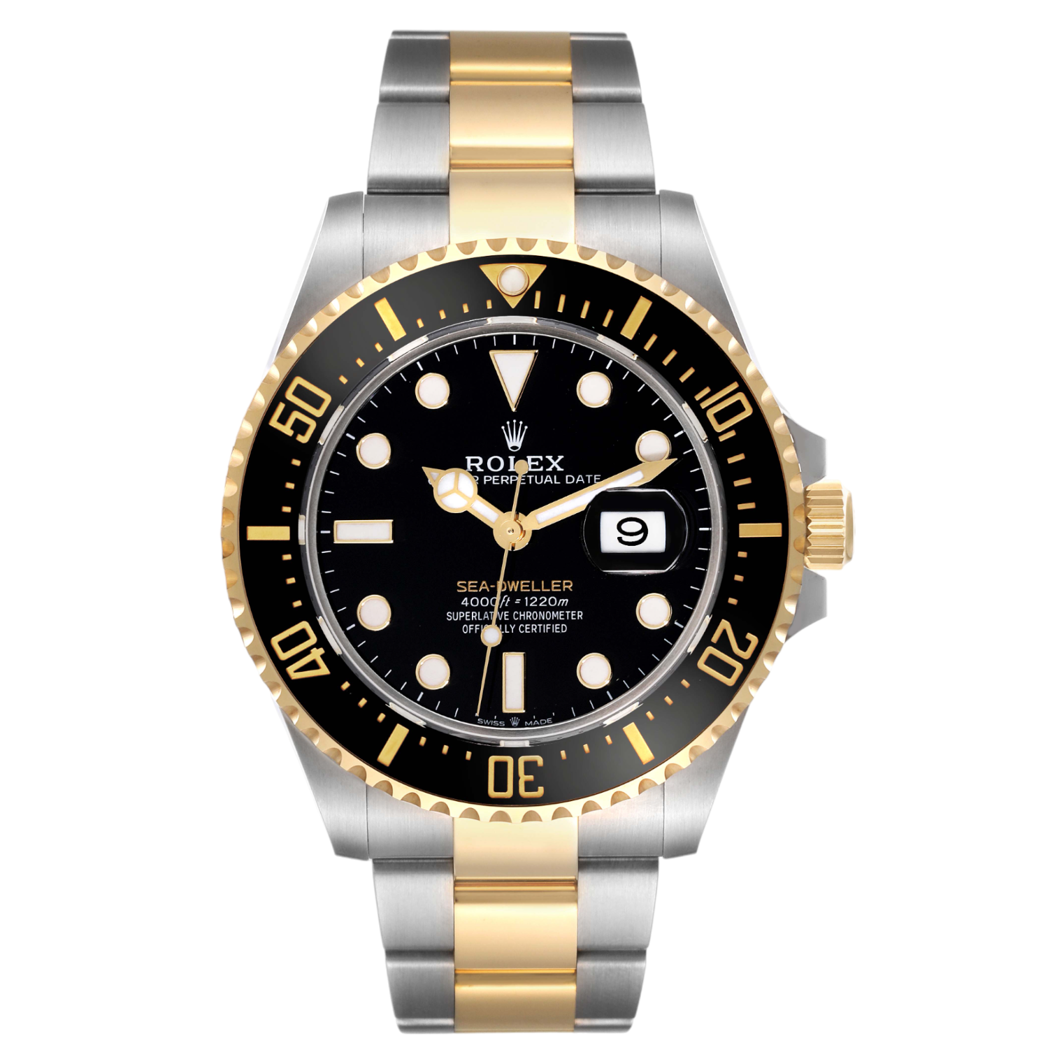 rolex seadweller black dial steel yellow gold mens watch 126603 box card 61293 abb36 Photoroom