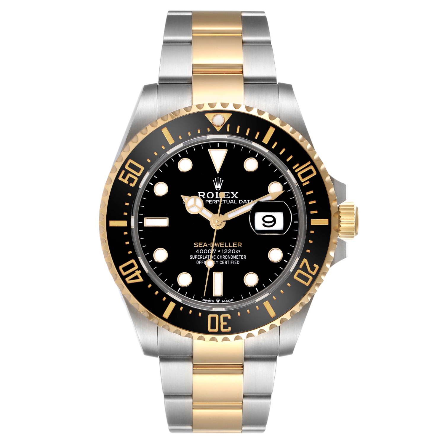 rolex seadweller black dial steel yellow gold mens watch 126603 box card 61746 a277e Photoroom