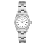 Rolex Oyster Perpetual  White Roman Dial on Oyster Ref 67230 with Papers  1997