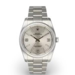 Rolex Oyster Perpetual Silver Dial on Oyster Ref 116000 with Card Old Green  2015
