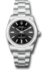 Rolex Oyster Perpetual Black Index Dial on Oyster Ref 124200 with New Style Card Green  2022
