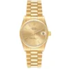 Rolex Datejust Champagne  Dial on Am Presi 18 K Bracelet Ref 68278
