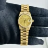 Rolex Datejust Champagne  Dial on Am Presi 18 K Bracelet Ref 68278 - Image 2
