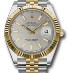 Rolex Datejust 41 Silver Index Dial on Jubilee Ref 126333 with New Style Card Green  2024