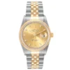Rolex Datejust Champagne Diamond Factory Dial on D Link Jubilee Bracelet Ref 16233G