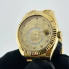Rolex Sky Dweller Champagne Sunray Arabic Dial on Oyster Ref 326938 with Card Old Green - Image 3