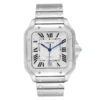 Cartier Santos  Silver Roman Dial on Stainless Steel Bracelet Ref 4072/WSSA0018 with Card  2025