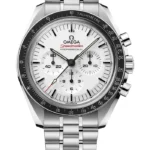 Omega Speedmaster Moonwatch Professional White Dial on Stainless Steel Bracelet Ref 310.30.42.50.04.001 with Card