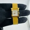 Hermes H White Dial on Leather Ref HH1.201