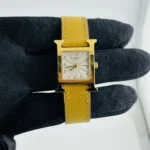 Hermes H White Dial on Leather Ref HH1.201