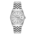 Rolex Datejust Silver Stick Dial on D Link Jubilee Ref 16220