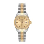 Rolex Oyster Perpetual Date Champagne Stick Dial on D Link Jubilee Ref 6917