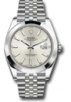 Rolex Datejust 41 Silver Index Dial on Jubilee Ref 126300 with New Style Card Green  2021