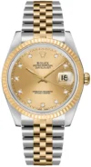 Rolex Datejust 36 Champagne Diamond Dial on Jubilee Ref 16233 with Papers