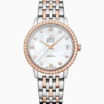 Omega De Ville Prestige White Mop Diamond Dial Ref 424.25.33.20.55.002 with Card