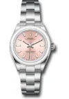 Rolex Oyster Perpetual Pink Dial on Oyster Ref 276200 with New Style Card Green  2024