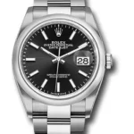 Rolex Datejust Black Index Dial on Oyster Ref 126200 with New Style Card Green  2020
