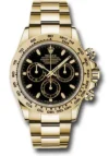 Rolex Daytona Black Index Dial on Oyster Ref 116508 with New Style Card White  2016