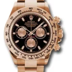 Rolex Daytona Black Index Dial on Oysterlock Ref 116505 with New Style Card Green  2022