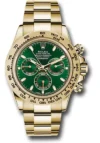 Rolex Daytona Green Stick Dial on Oyster Ref 116508 with New Style Card White  2018